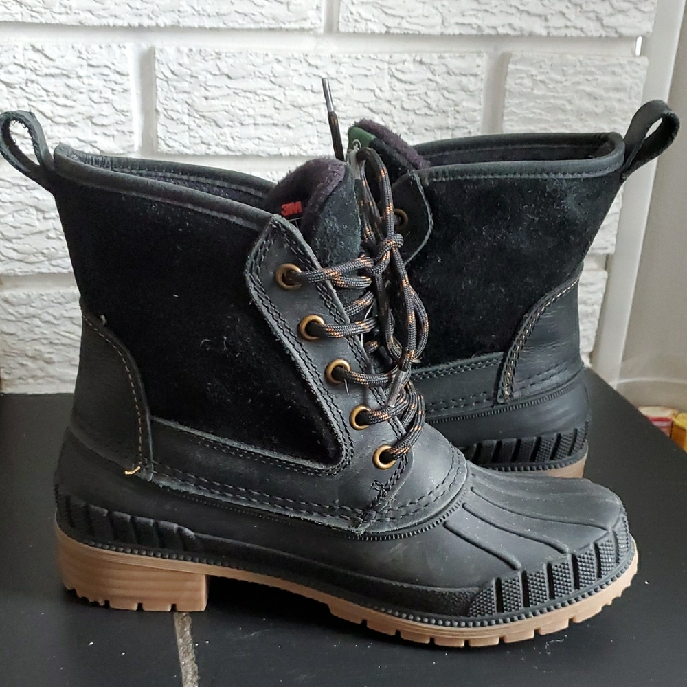 Kamik Women's Black Winter Vegan Water Resistant Boots with Stitching Size 6 - Picture 5 of 13